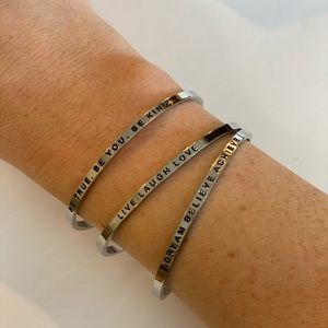 Mantra Band Set of 3 Bangle Bracelets